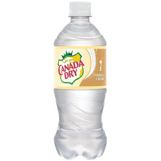 CANADA DRY VANILLA CREAM SODA – 20 FL OZ BOTTLES – PACK OF 24