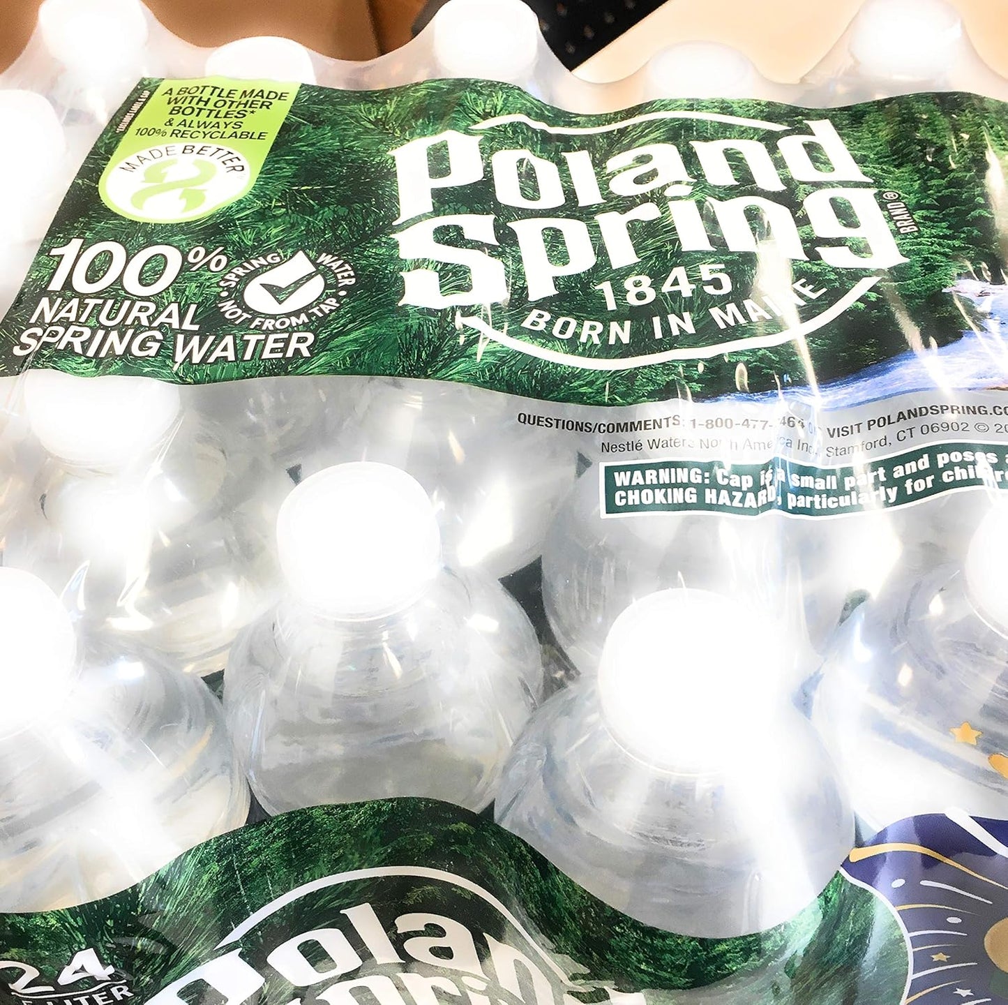 POLAND SPRING 100% NATURAL SPRING WATER, 16.9 FL OZ BOTTLES (24 PACK)