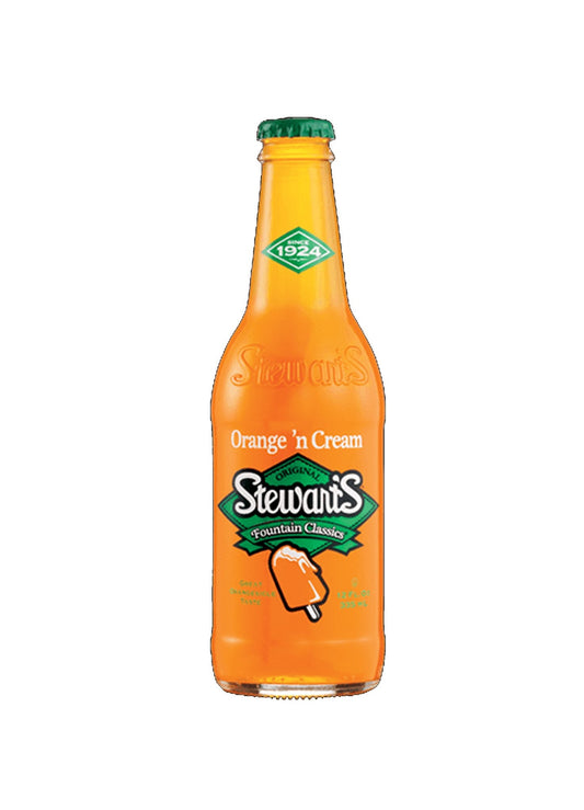 Stewart’s Orange & Cream Soda, 12 fl oz Glass Bottles (Pack of 12)