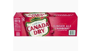 CANADA DRY CRANBERRY GINGER ALE – 12 FL OZ CANS – PACK OF 12 – CAFFEINE FREE