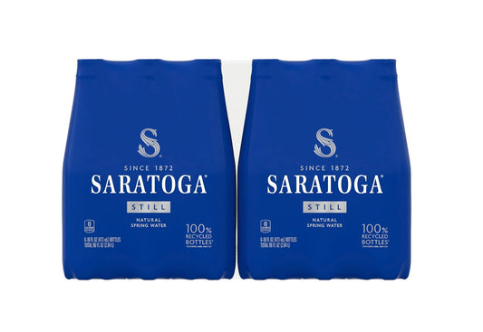 Saratoga Still Spring Water – Premium Natural Spring Water, 16 Oz PET Bottles – 24 Pack