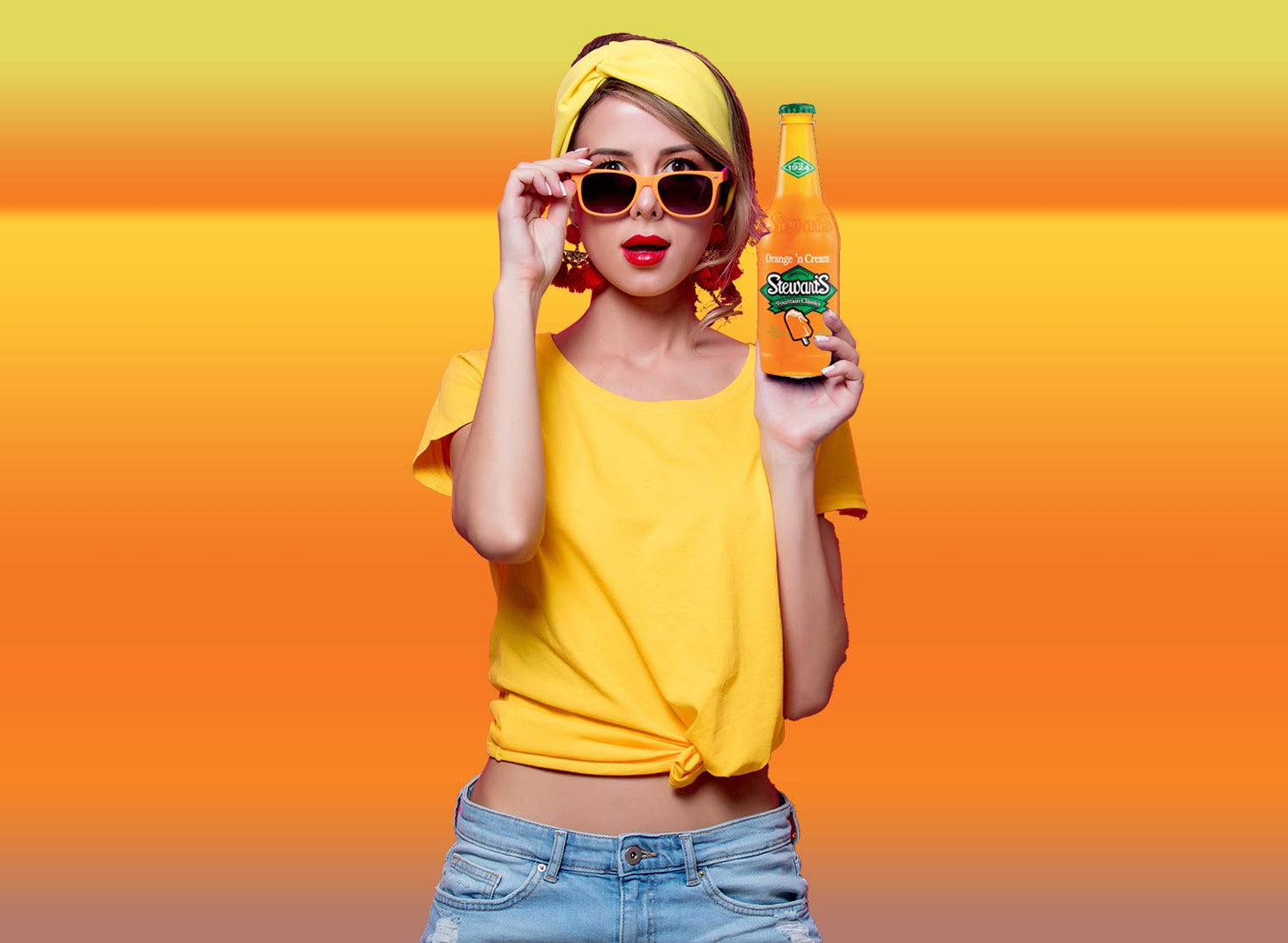 Stewart’s Orange & Cream Soda, 12 fl oz Glass Bottles (Pack of 12)