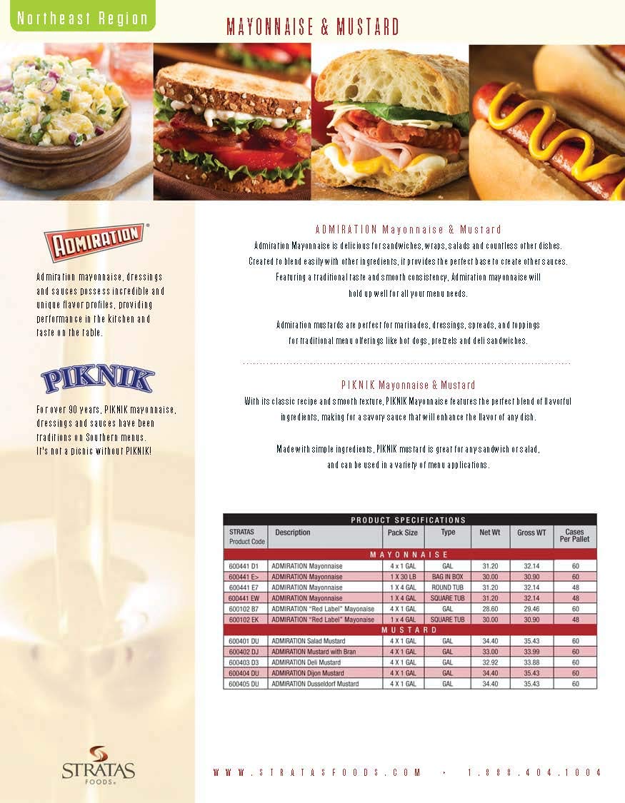 ADMIRATION EXTRA HEAVY MAYONNAISE – FOOD SERVICE GRADE – 128 OZ 1 GALLON