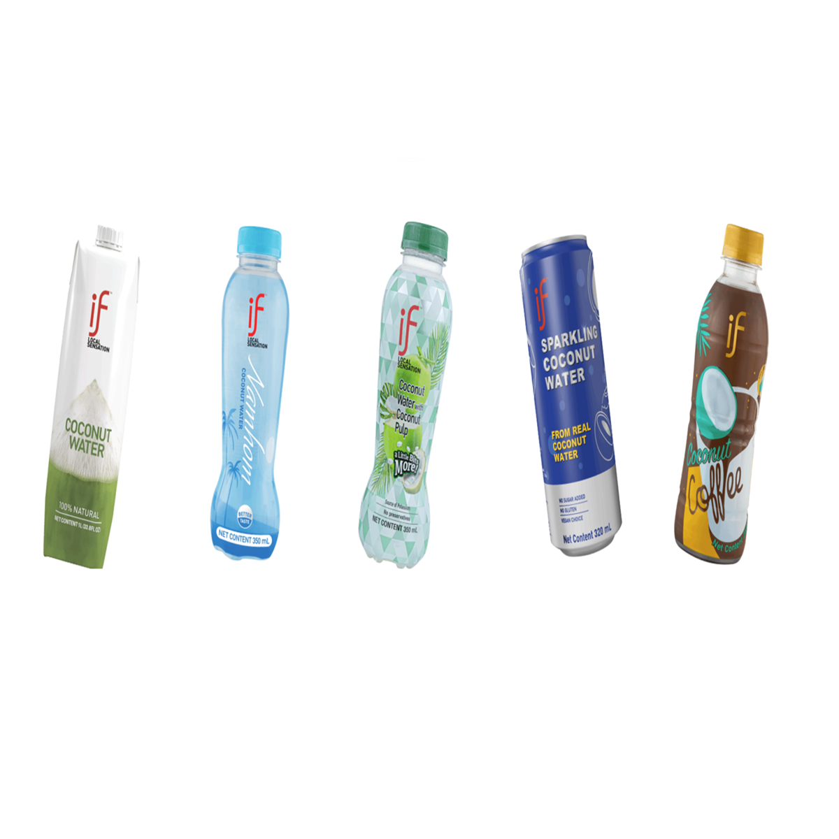 IF 100% Coconut Water – 350 ml | Pure Thai Young Coconut Water | No Added Sugar, Preservatives or Color | Natural Electrolyte Drink