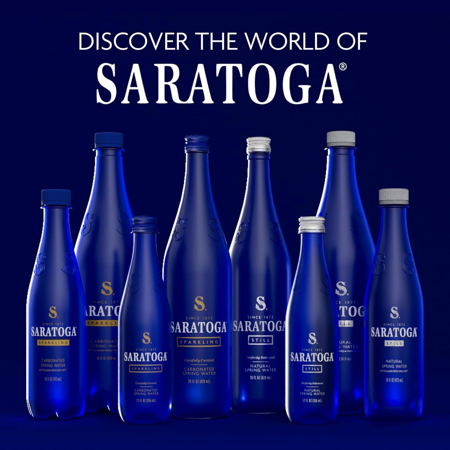 Saratoga Still Spring Water 28 Fl Oz Bottles – 12 Pack PET Plastic Bottles