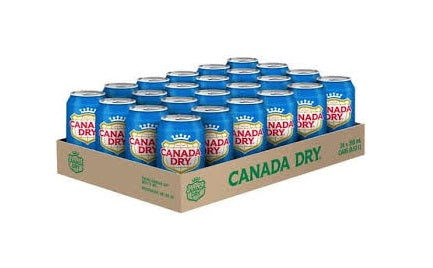 CANADA DRY CLUB SODA – 12 FL OZ CANS – PACK OF 24