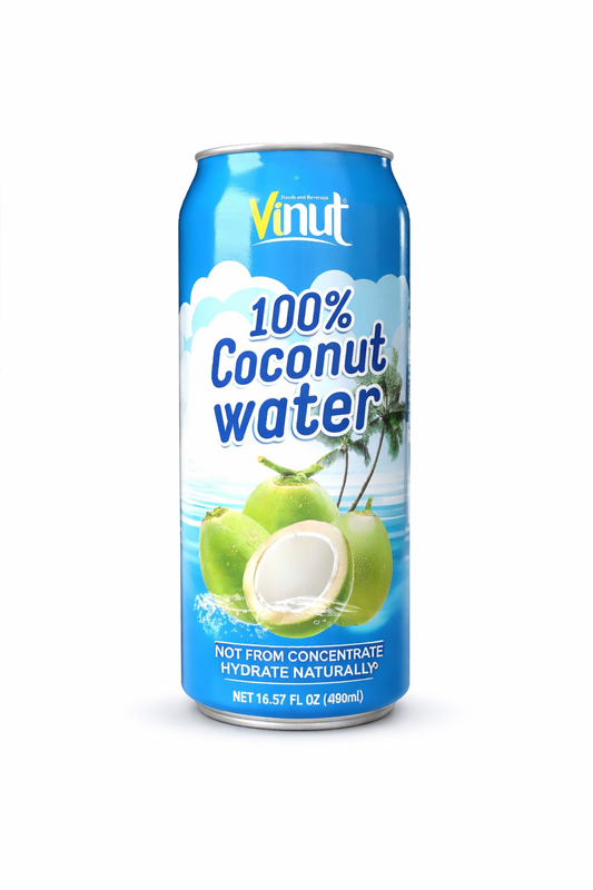 Vinut Original Coconut Water Drink – Natural Hydration, 16.57 Fl Oz Cans – 12 Pack