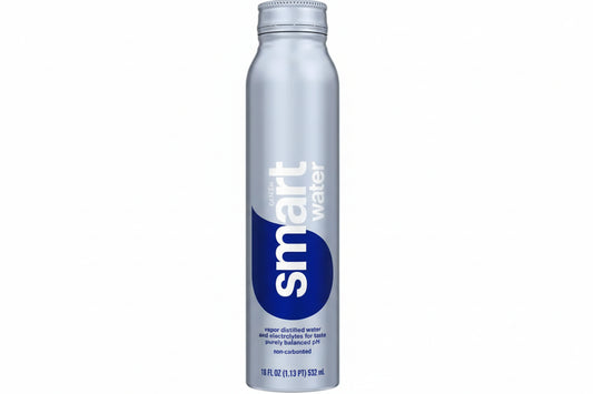 Smartwater bottle on a white background