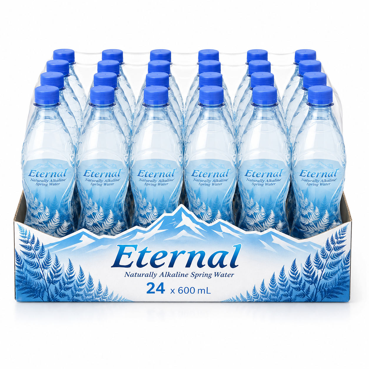 Eternal Naturally Alkaline Spring Water, 600 mL Bottles, Special Price Available in 12 Pack or 24 Pack,