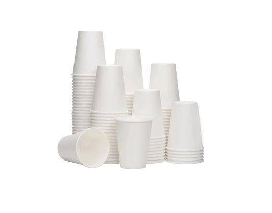 WHITE DISPOSABLE PAPER CUPS – 8 OZ – HOT AND COLD USE – 1000 COUNT