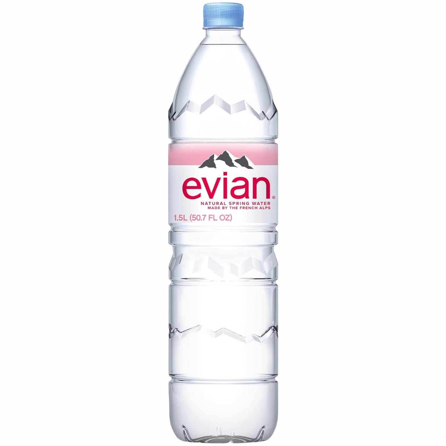 Evian Natural Spring Water, 1.5 L bottle (Pack of 12)