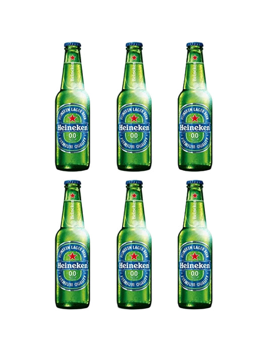 HEINEKEN 0.0 NON-ALCOHOLIC PREMIUM LAGER, ZERO ALCOHOL, 11 OZ BOTTLES (PACK OF 6)