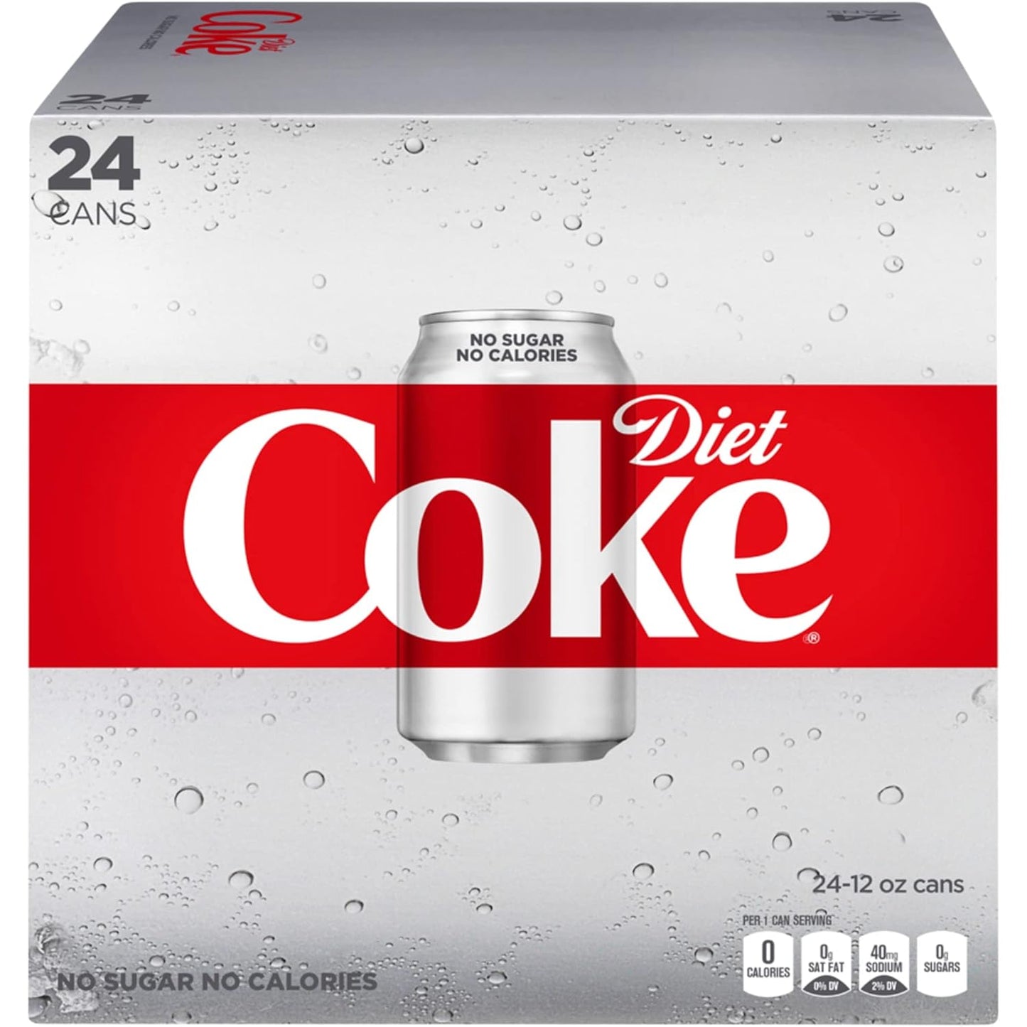 DIET COKE SODA, ZERO SUGAR COLA, 12 OZ CANS (24 PACK)