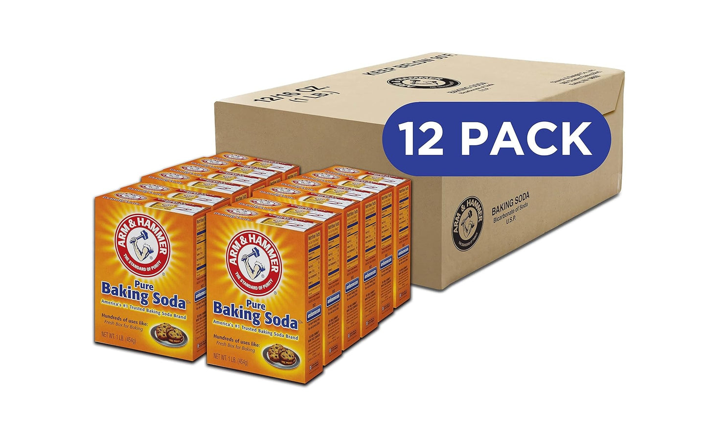 ARM AND HAMMER BAKING SODA – 1 LB BOXES – PACK OF 12