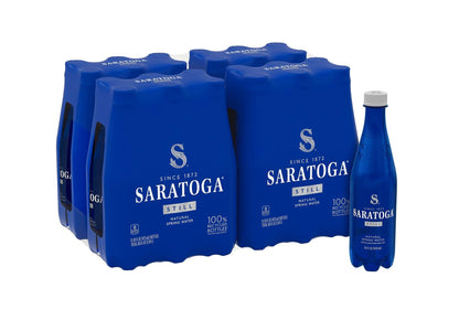 Saratoga Still Spring Water – Premium Natural Spring Water, 16 Oz PET Bottles – 24 Pack