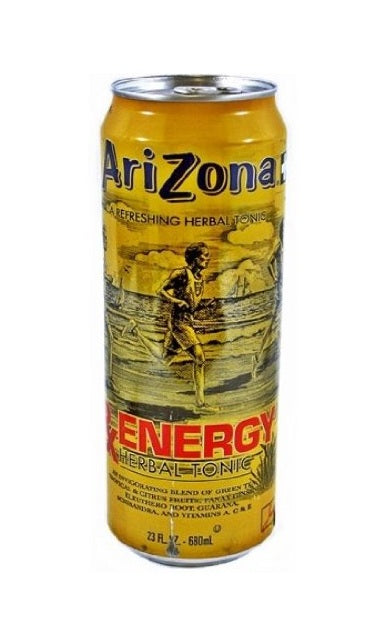 ARIZONA RX ENERGY HERBAL TONIC Vitamin-Infused Energy Tea – 23 FL OZ CANS – PACK OF 24