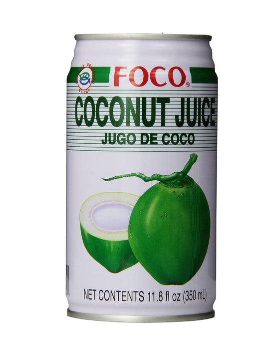FOCO COCONUT JUICE WITH PULP, REAL COCONUT, 11.8 FL OZ CANS (PACK OF 24)