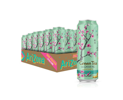 ARIZONA GREEN TEA WITH GINSENG AND HONEY – 22 FL OZ BIG CANS – PACK OF 24