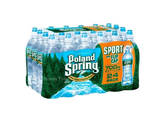 POLAND SPRING 100% NATURAL SPRING WATER, SPORT BOTTLES, 23.7 FL OZ (PACK OF 24)