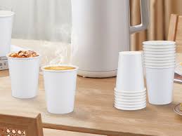WHITE DISPOSABLE PAPER CUPS – 8 OZ – HOT AND COLD USE – 1000 COUNT