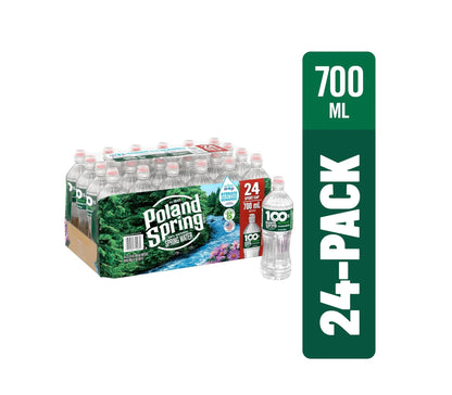 POLAND SPRING 100% NATURAL SPRING WATER, SPORT BOTTLES, 23.7 FL OZ (PACK OF 24)