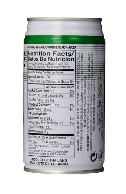 FOCO COCONUT JUICE WITH PULP, REAL COCONUT, 11.8 FL OZ CANS (PACK OF 24)