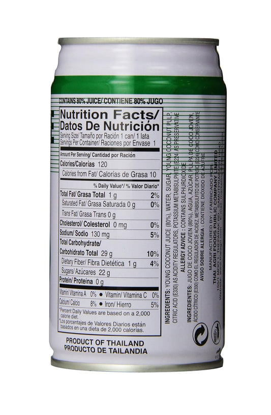 FOCO COCONUT JUICE WITH PULP, REAL COCONUT, 11.8 FL OZ CANS (PACK OF 24)