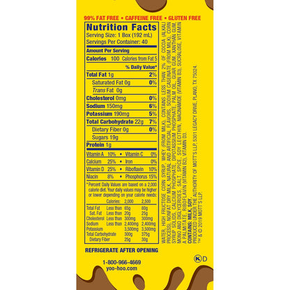 Yoo-hoo Chocolate Flavored Drink - 40 Count, 6.5 fl oz