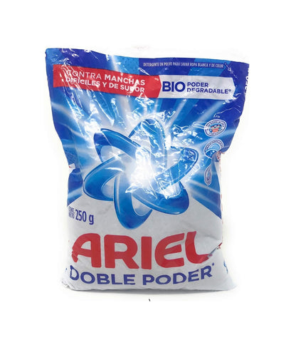 ARIEL DOUBLE POWER DETERGENT POWDER – LAUNDRY DETERGENT – 250 G 8.8 OZ EACH – 4 PACK