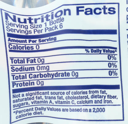 GLACEAU SMARTWATER VAPOR-DISTILLED WATER, 16.9 FL OZ BOTTLES (6 PACK)