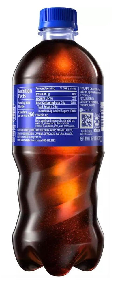 PEPSI ORIGINAL COLA SODA, 20 FL OZ BOTTLES (PACK OF 12)
