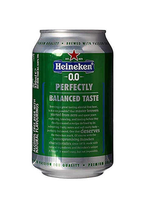 HEINEKEN 0.0 NON-ALCOHOLIC BEER, ZERO ALCOHOL, 11.2 FL OZ BOTTLES (PACK OF 12)