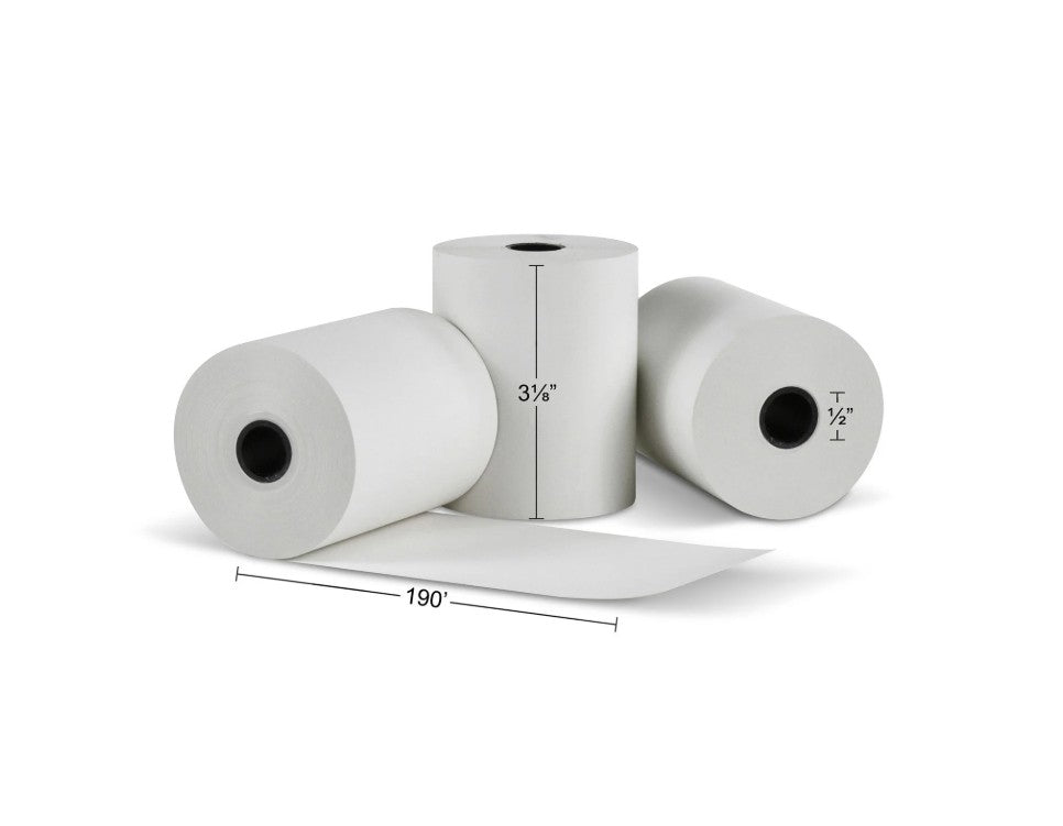 Thermal Receipt Paper Rolls – 3-1/8" x 190', 18 Rolls – Premium POS Register Paper