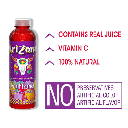 ARIZONA FRUIT PUNCH JUICE DRINK – 20 FL OZ BOTTLES – PACK OF 24