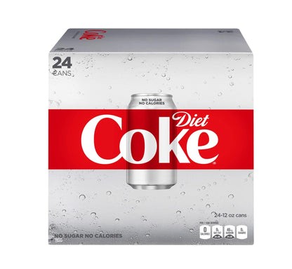 DIET COKE SODA, ZERO SUGAR COLA, 12 OZ CANS (24 PACK)