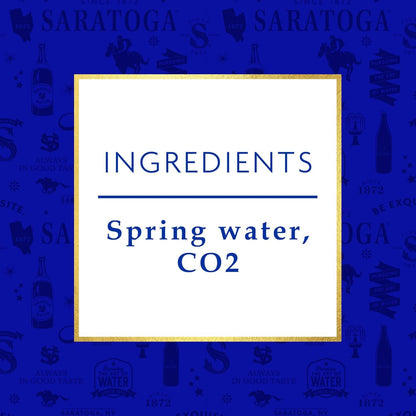 Saratoga Sparkling Spring Water – Crisp Carbonated Spring Water, 16 Fl Oz Bottles – 24 Pack