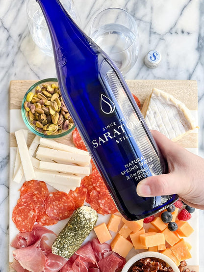 Saratoga Natural Spring Water – Still, 28 Oz Glass Bottles – 12 Pack