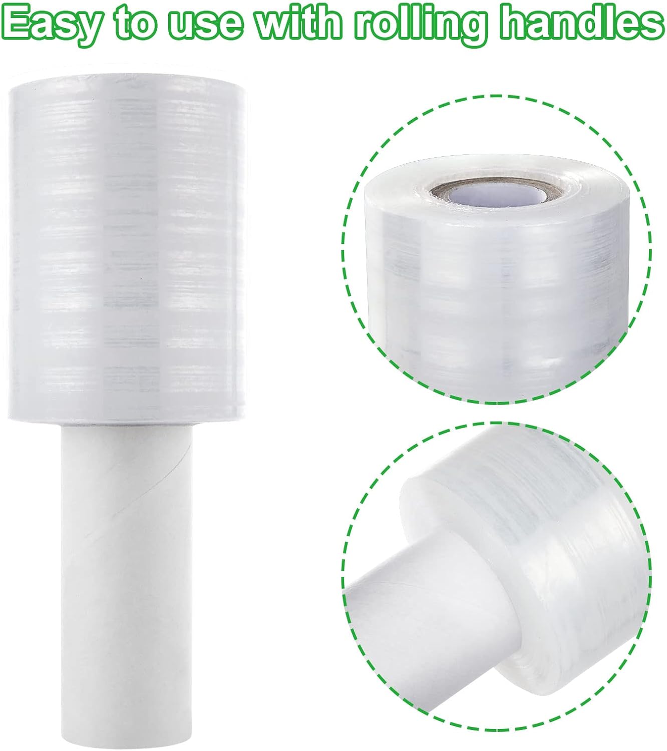 DEMAYA Stretch Film Roll 5" x 1,000' – Heavy-Duty 80 Gauge Clear Banding Film for Pallet Wrapping, Shipping, Moving & Warehouse Packaging