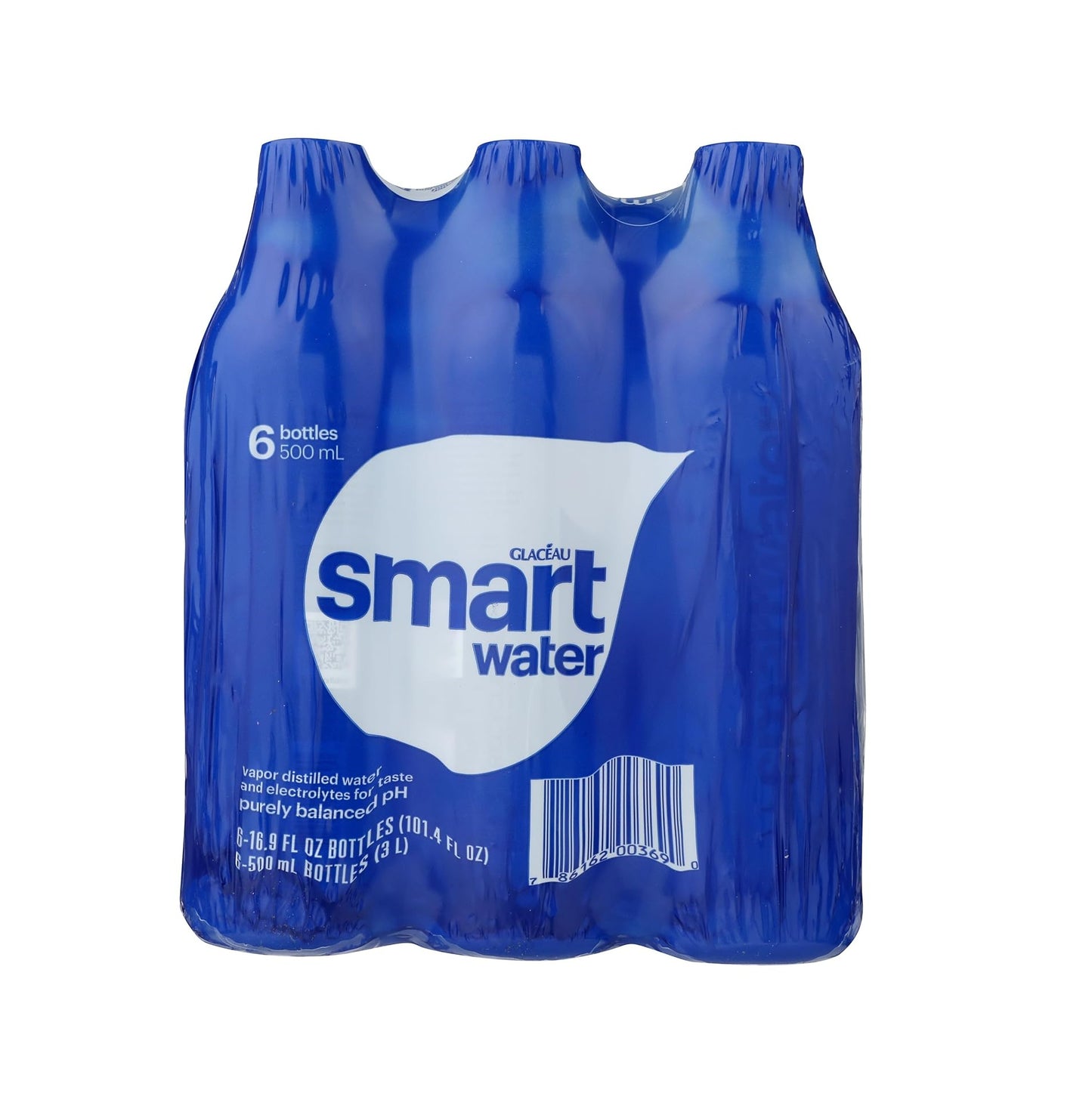 GLACEAU SMARTWATER VAPOR-DISTILLED WATER, 16.9 FL OZ BOTTLES (6 PACK)