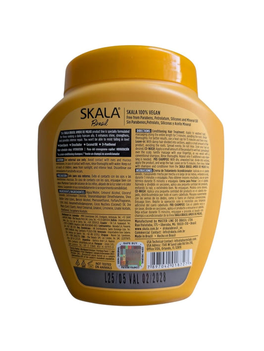 Skala Expert Corn Starch 2-In-1 Treatment Cream – Hydrating And Anti-Frizz, 1 Kg (33.81 Oz)