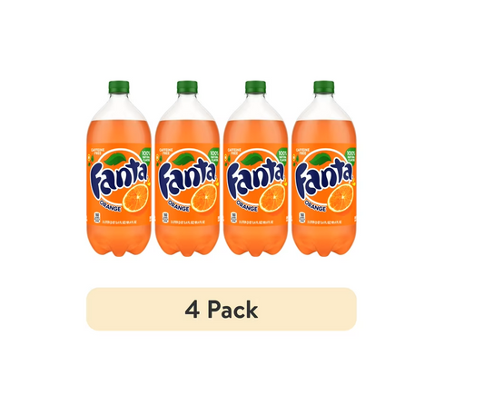 FANTA ORANGE SODA, BRIGHT CITRUS FLAVOR, 2 LITER BOTTLES (PACK OF 4)