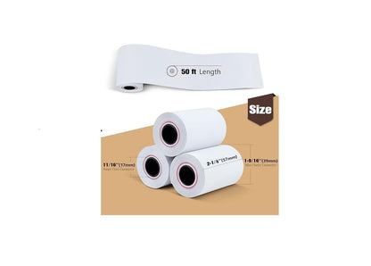 Thermal Paper Rolls, 2 1/4" x 50 ft, 50 Rolls/Case