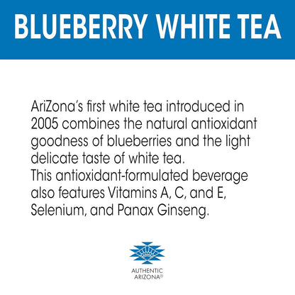 ARIZONA BLUEBERRY WHITE TEA – 20 FL OZ BOTTLES – PACK OF 24