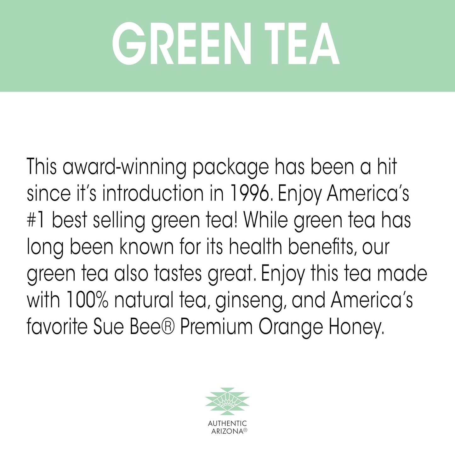 ARIZONA GREEN TEA WITH GINSENG AND HONEY – 22 FL OZ BIG CANS – PACK OF 24