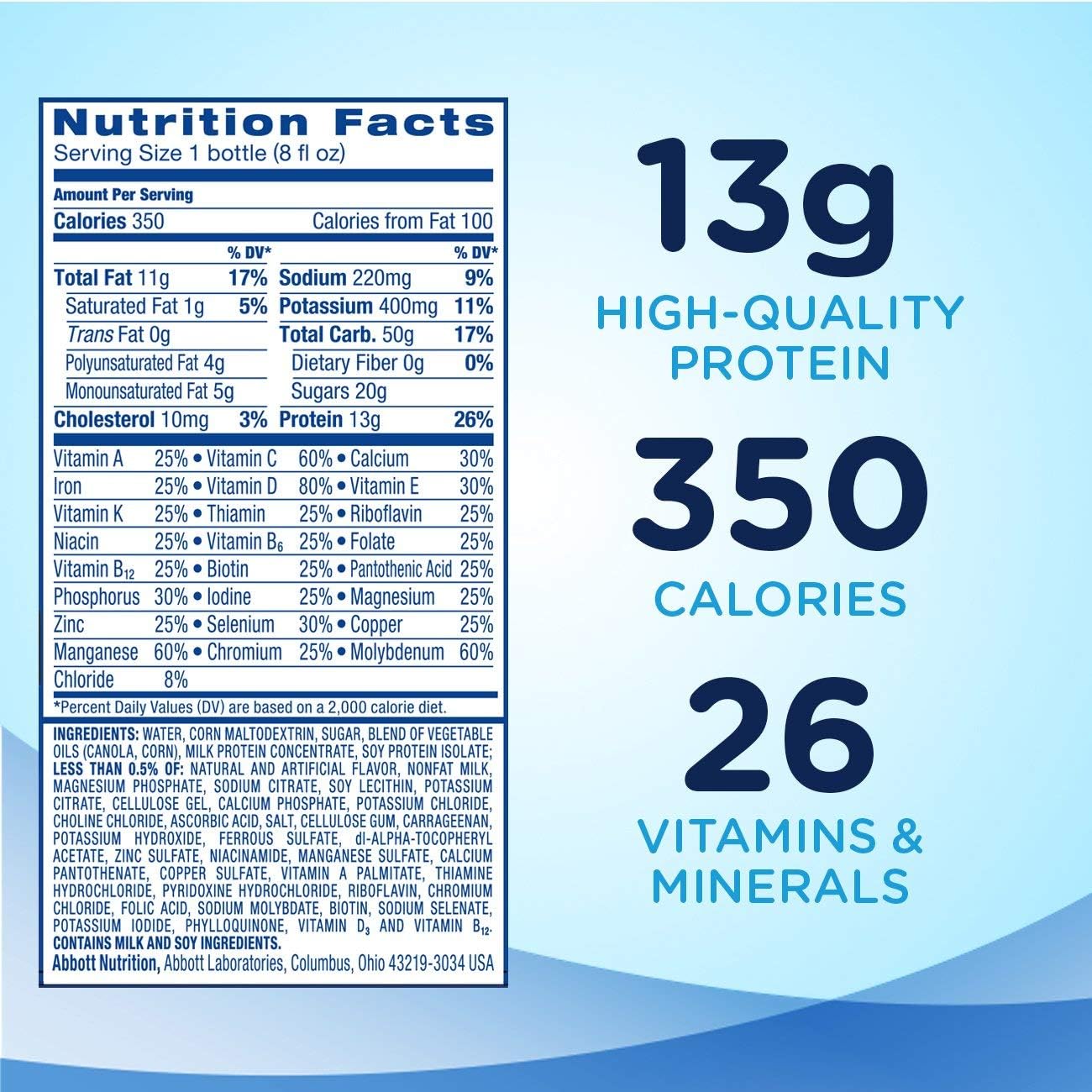 ENSURE PLUS THERAPEUTIC NUTRITION DRINK, VANILLA FLAVOR, 8 FL OZ BOTTLES (6 COUNT)