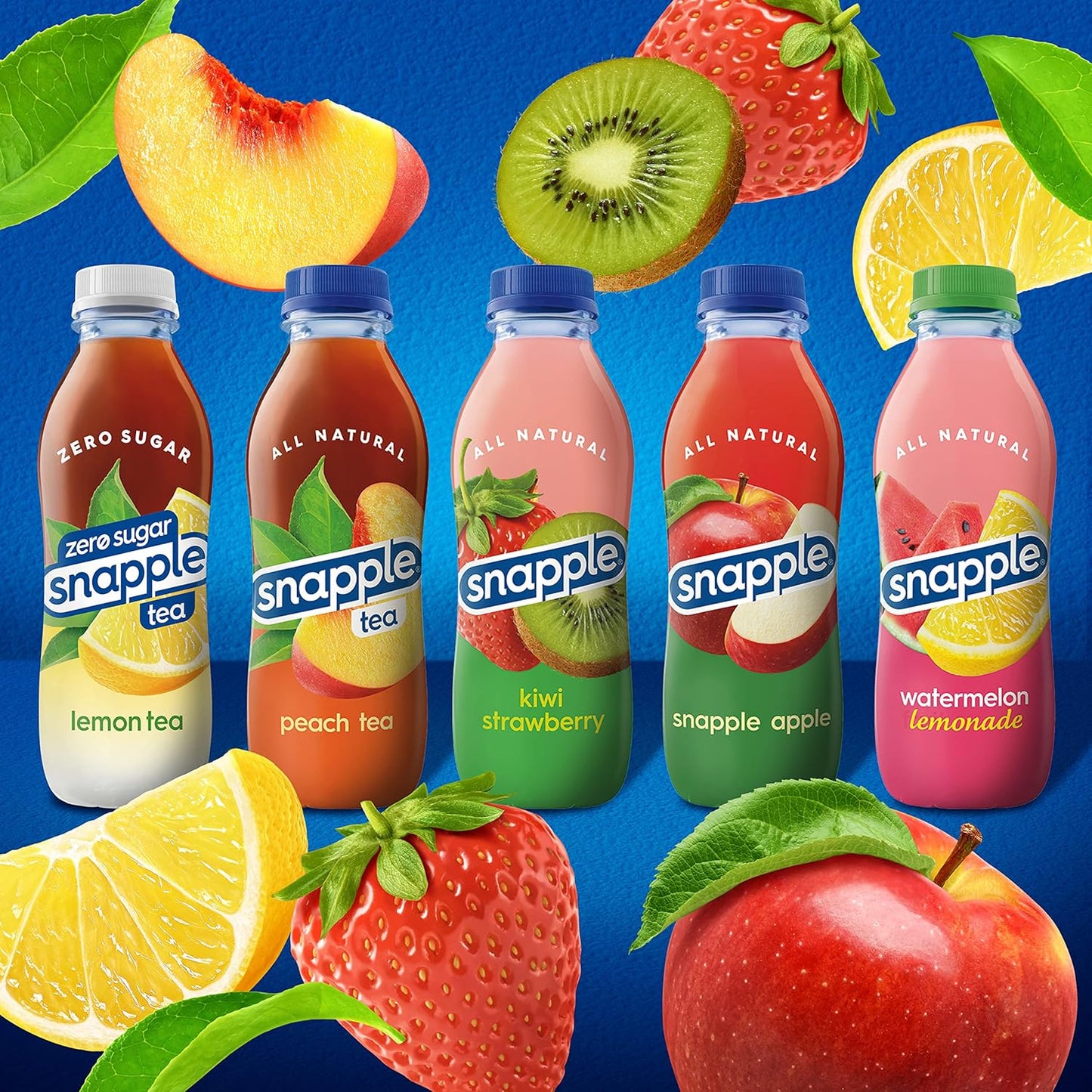 Snapple Fruit Punch Drink – Real Juice Blend, 16 Fl Oz Bottles – 12 Pack