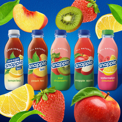 Snapple Fruit Punch Drink – Real Juice Blend, 16 Fl Oz Bottles – 12 Pack