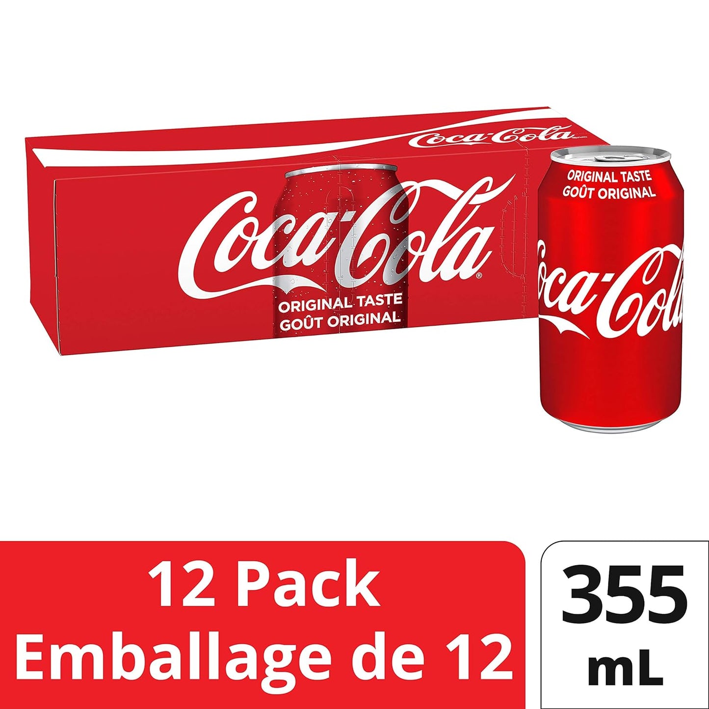 COCA COLA CLASSIC COKE – 12 FL OZ CANS – PACK OF 12 – IMPORTED FROM CANADA
