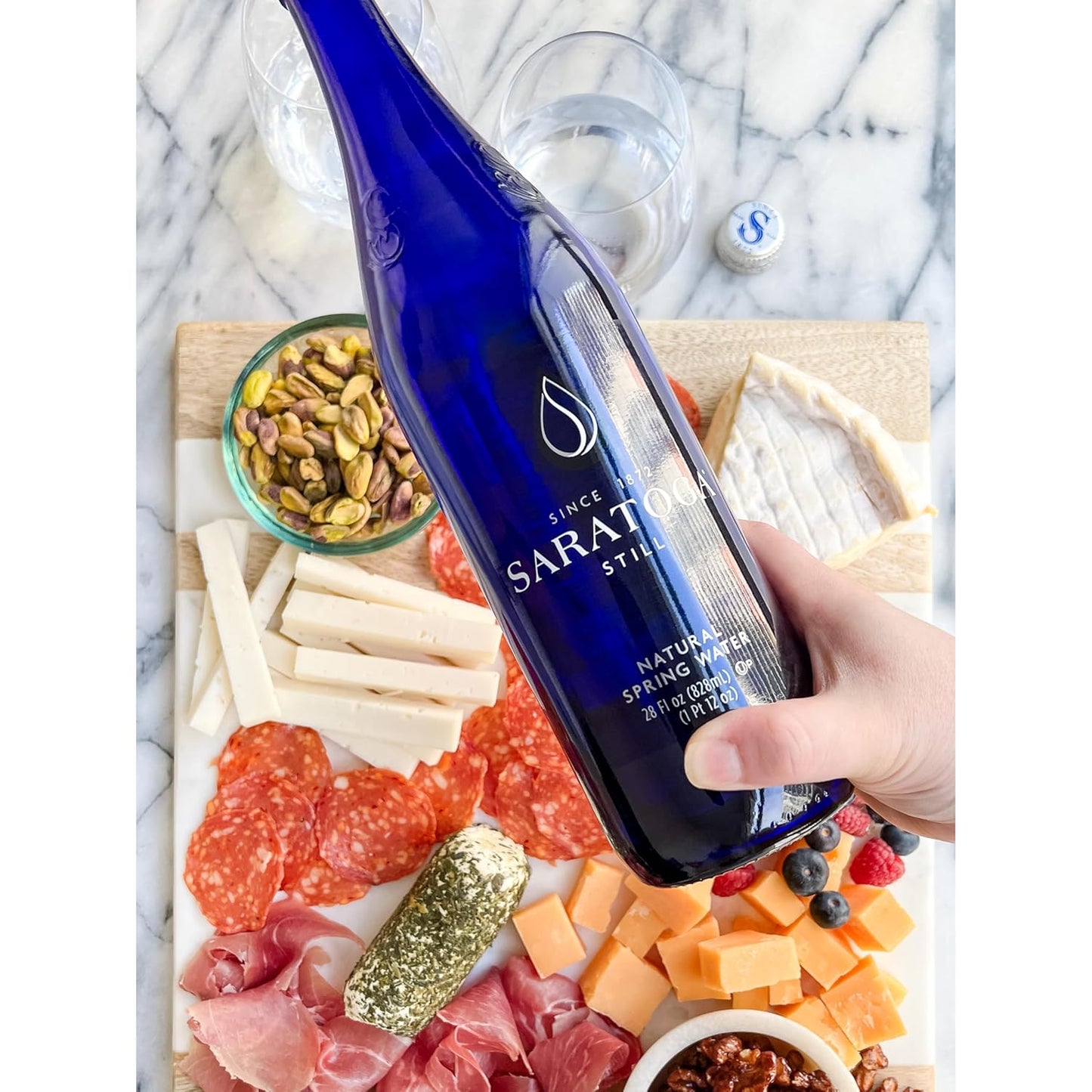 Saratoga Still Spring Water – Premium Natural Spring Water, 16 Oz PET Bottles – 24 Pack