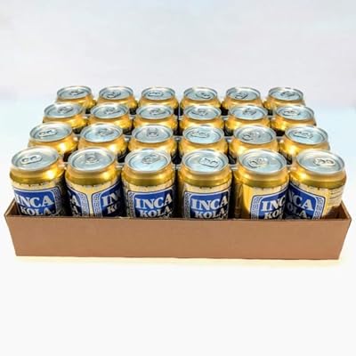 INCA KOLA ORIGINAL GOLDEN SODA, PERUVIAN SOFT DRINK, 12 OZ CANS (PACK OF 24)
